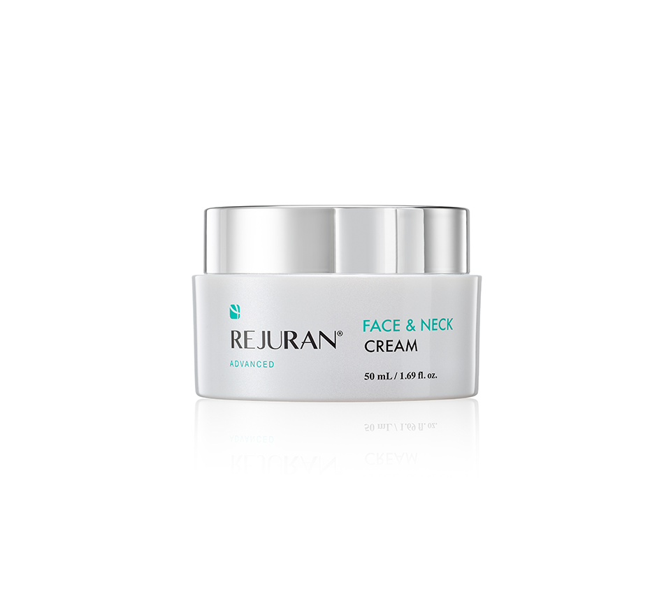 Rejuvenating cream jar with silver lid on a white background